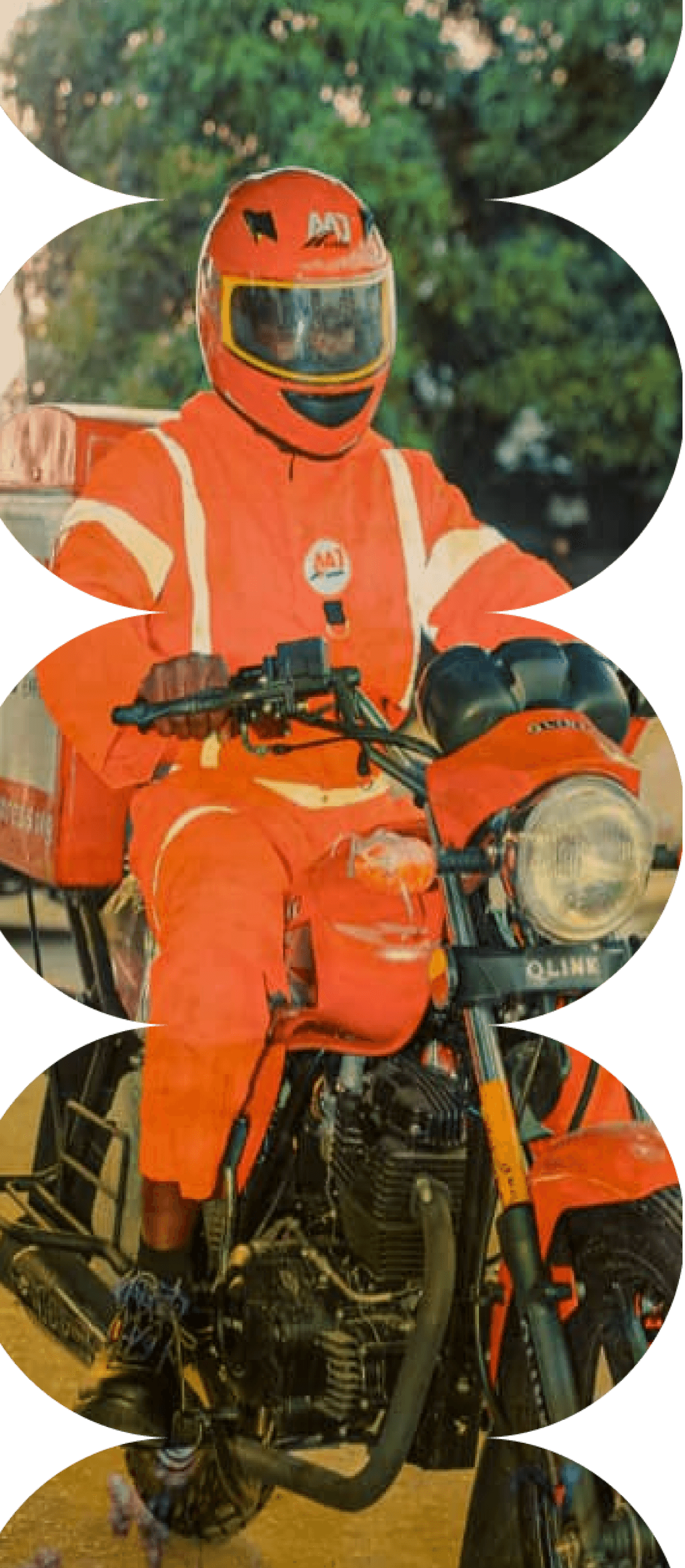 Rider on a motorcycle