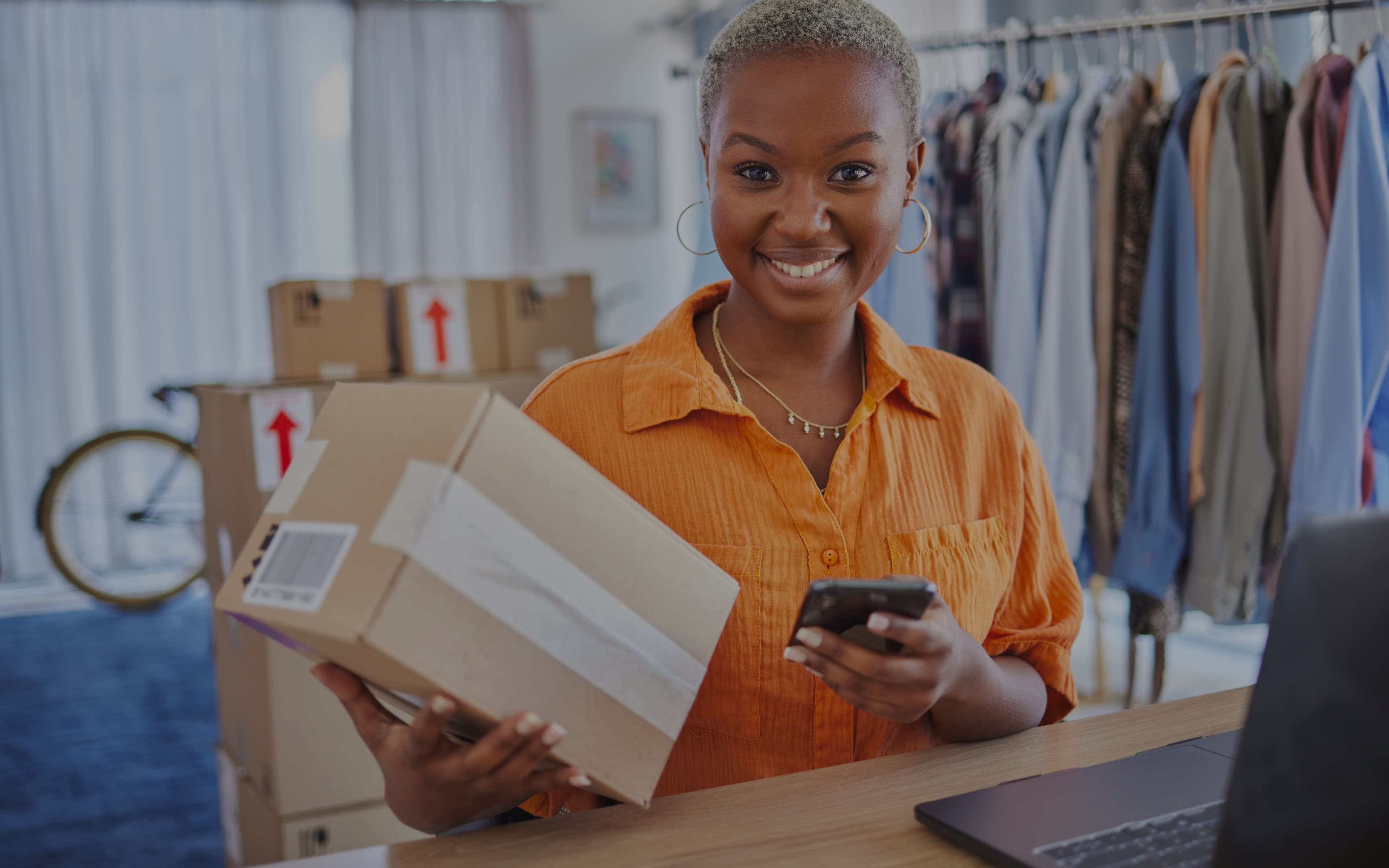 Shipping crates background